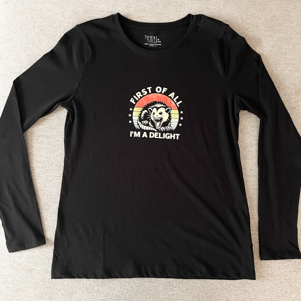 Black Long Sleeve Graphic Tee